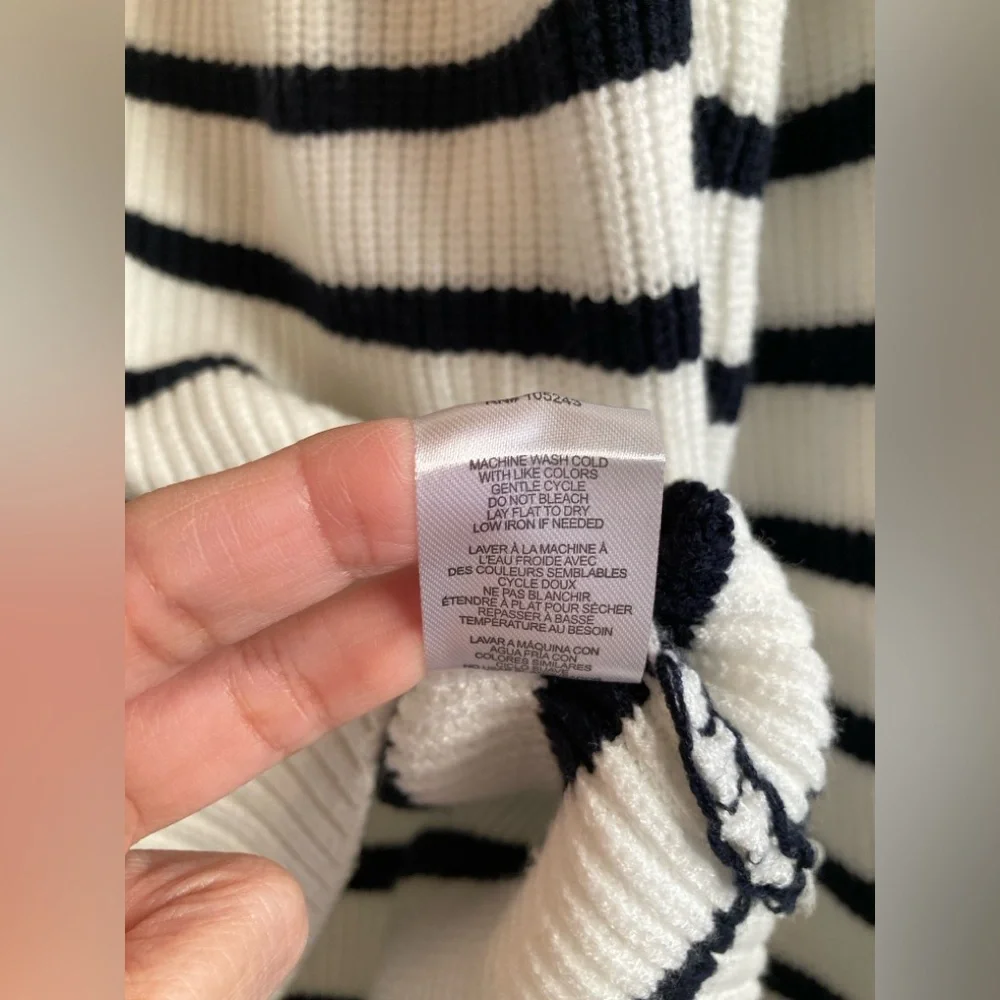 Bobeau Warm White Striped Cardigan — SEE COLOR NOTES - Picture 8 of 9